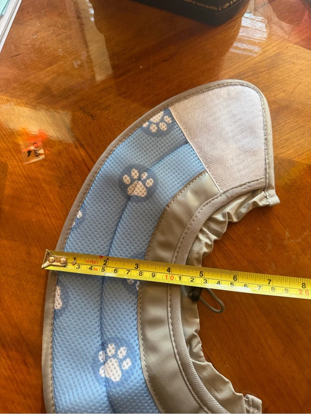 🐈🐩 Blue Paw-Print Soft Pet Recovery Collar for Cats or Dog Size S